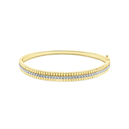 .75ct 14k Yellow Gold Diamond Bangle — photo 1 of 2