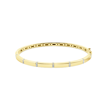 .09ct 14k Yellow Gold Diamond Bangle — photo 1 of 2