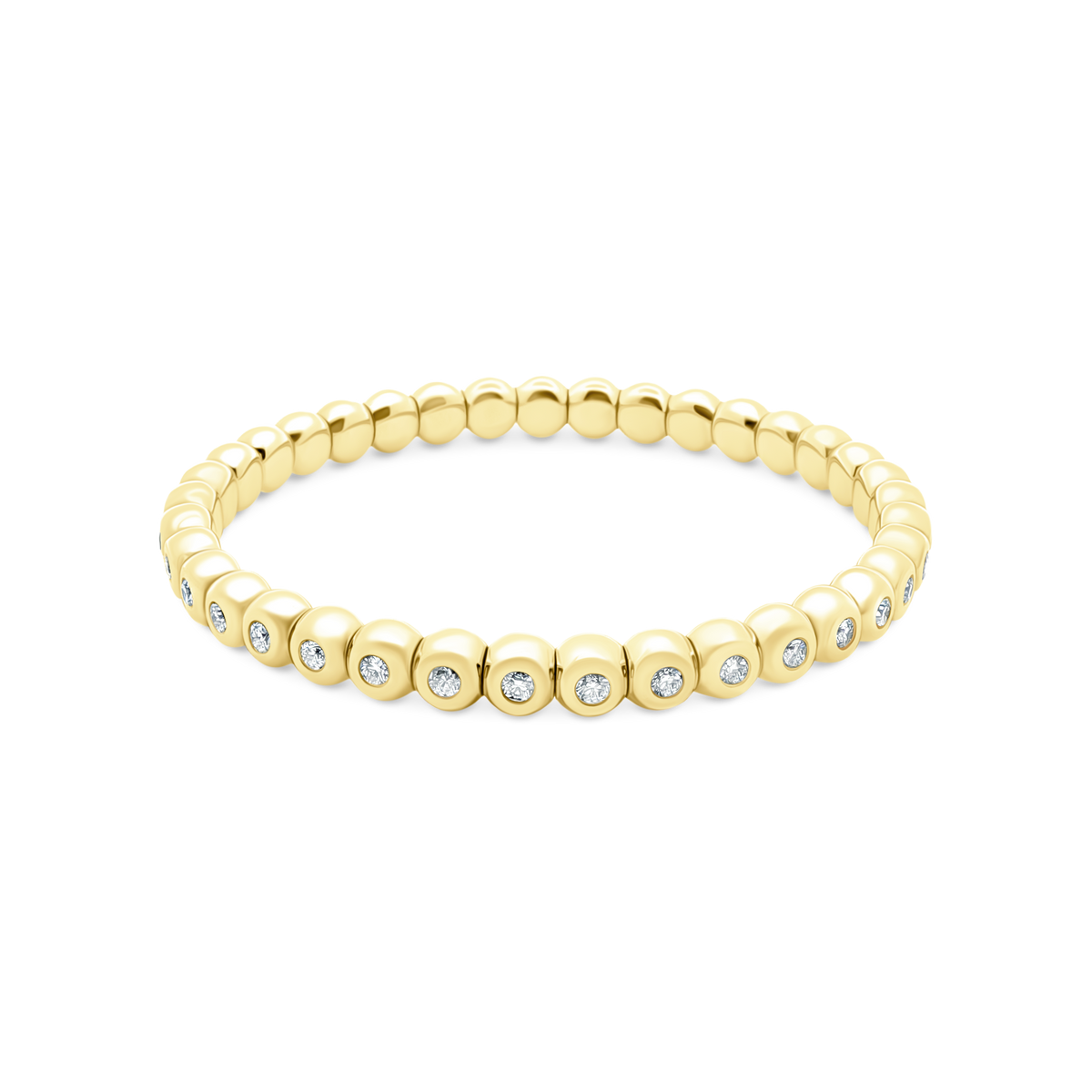 2.04ct 18k Yellow Gold Diamond Stretch Bracelet — photo 1 of 2