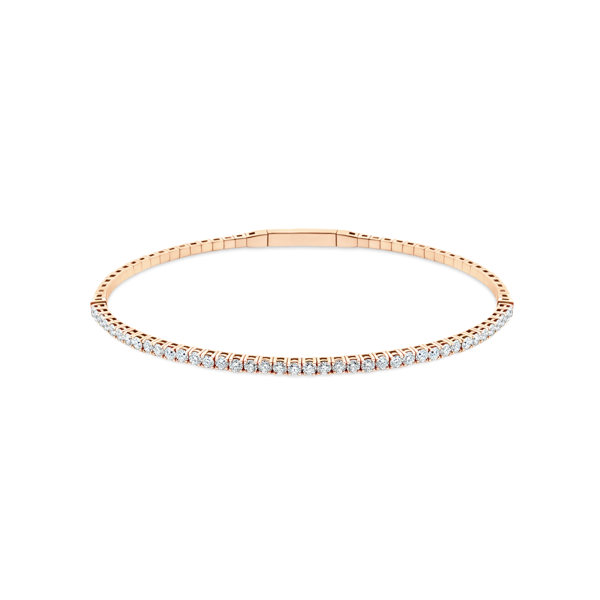 1.19ct 14k Rose Gold Diamond Bangle — photo 1 of 1