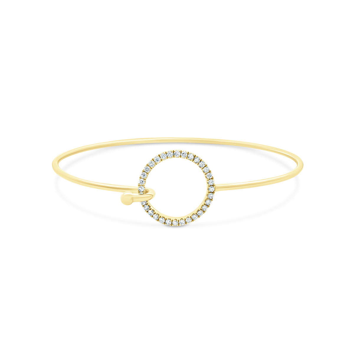 .33ct 18k Yellow Gold Diamond Circle Bangle — photo 1 of 2