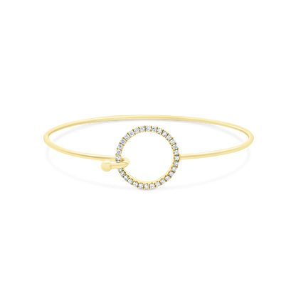 .33ct 18k Yellow Gold Diamond Circle Bangle — photo 1 of 2