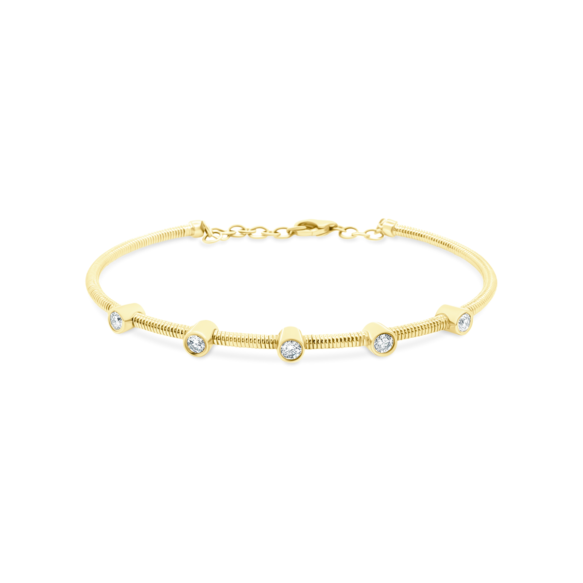 .37ct 14k Yellow Gold Diamond Cuff Bracelet — photo 1 of 1