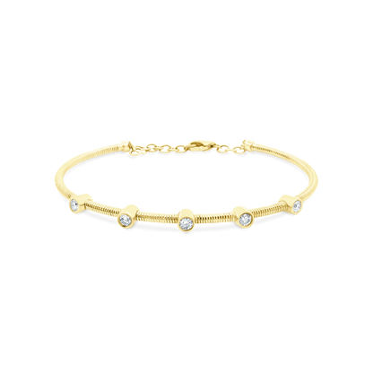 .37ct 14k Yellow Gold Diamond Cuff Bracelet — photo 1 of 1