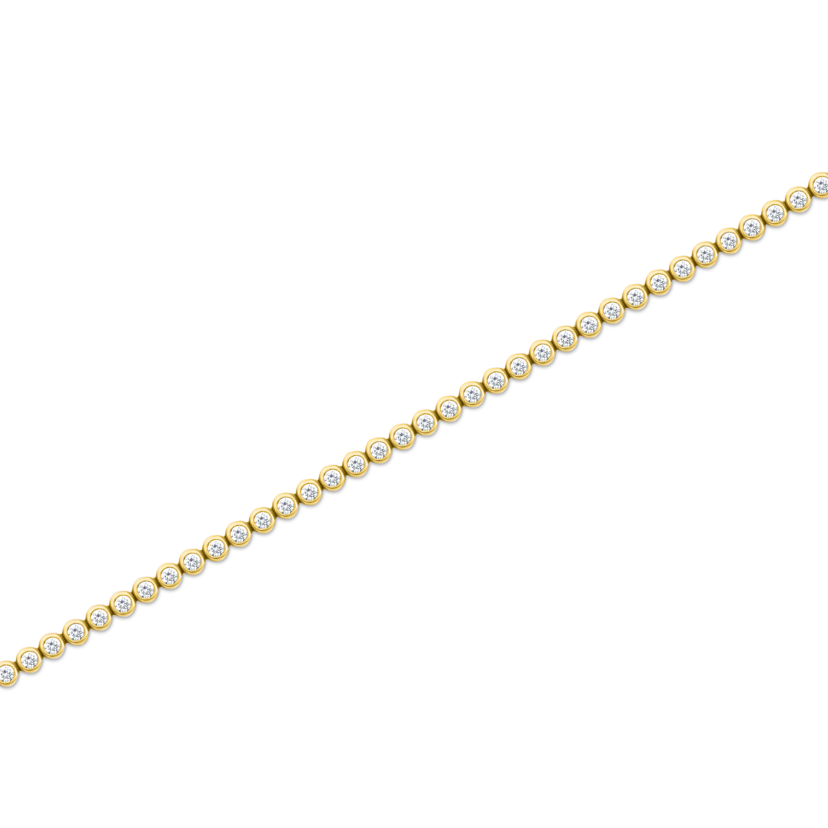 2.72ct 14k Yellow Gold Bezel Set Diamond Bracelet — photo 1 of 1