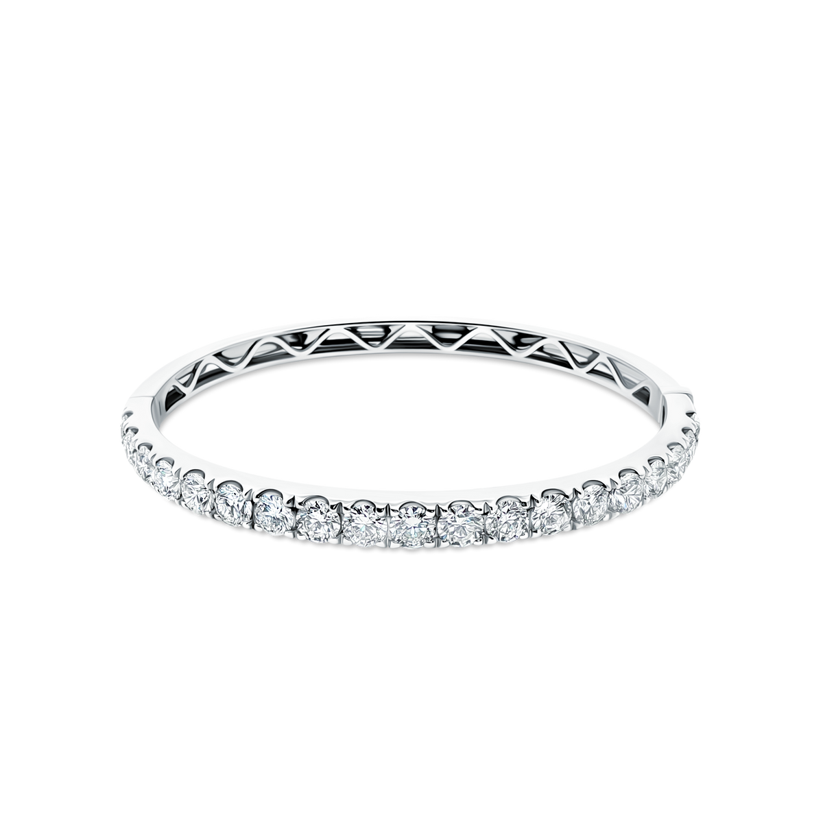 18k White Gold Diamond Bangle — photo 1 of 3