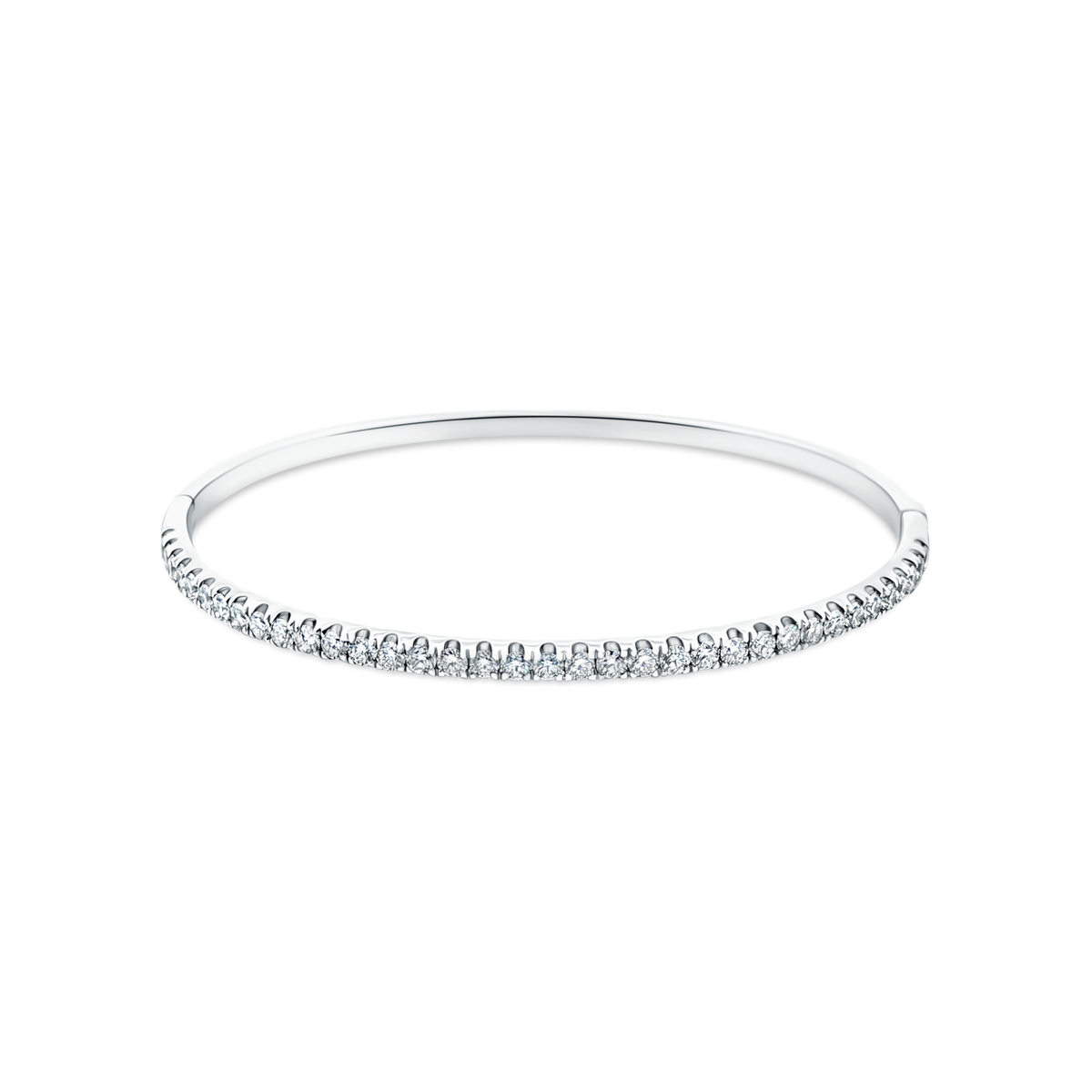 18k White Gold Diamond Bangle — photo 1 of 3
