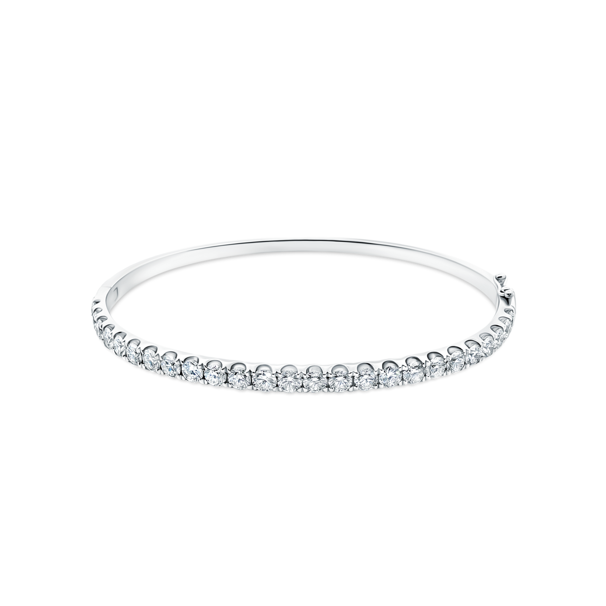 3.00ct 18k White Gold Diamond Bangle — photo 1 of 2
