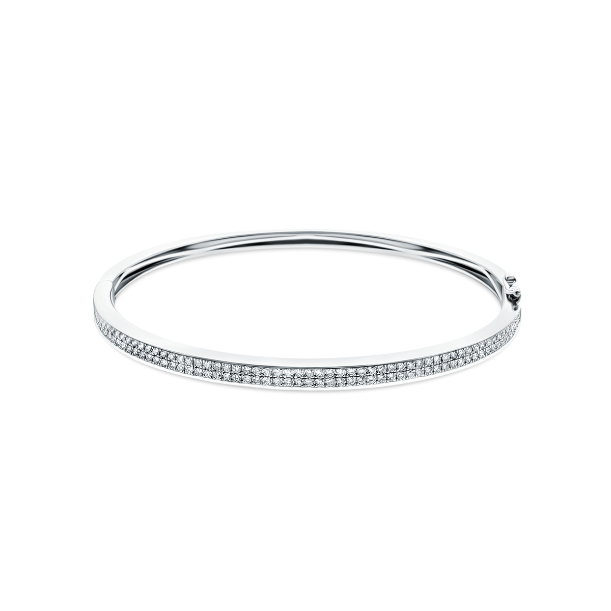 1.00ct 18k White Gold Diamond Bangle — photo 1 of 2