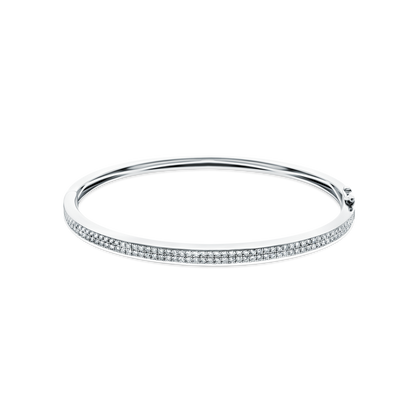 1.00ct 18k White Gold Diamond Bangle — photo 1 of 2