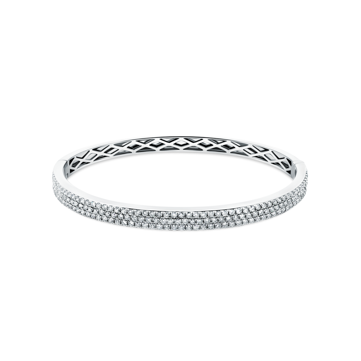 1.85ct 18k White Gold Diamond Bangle — photo 1 of 1