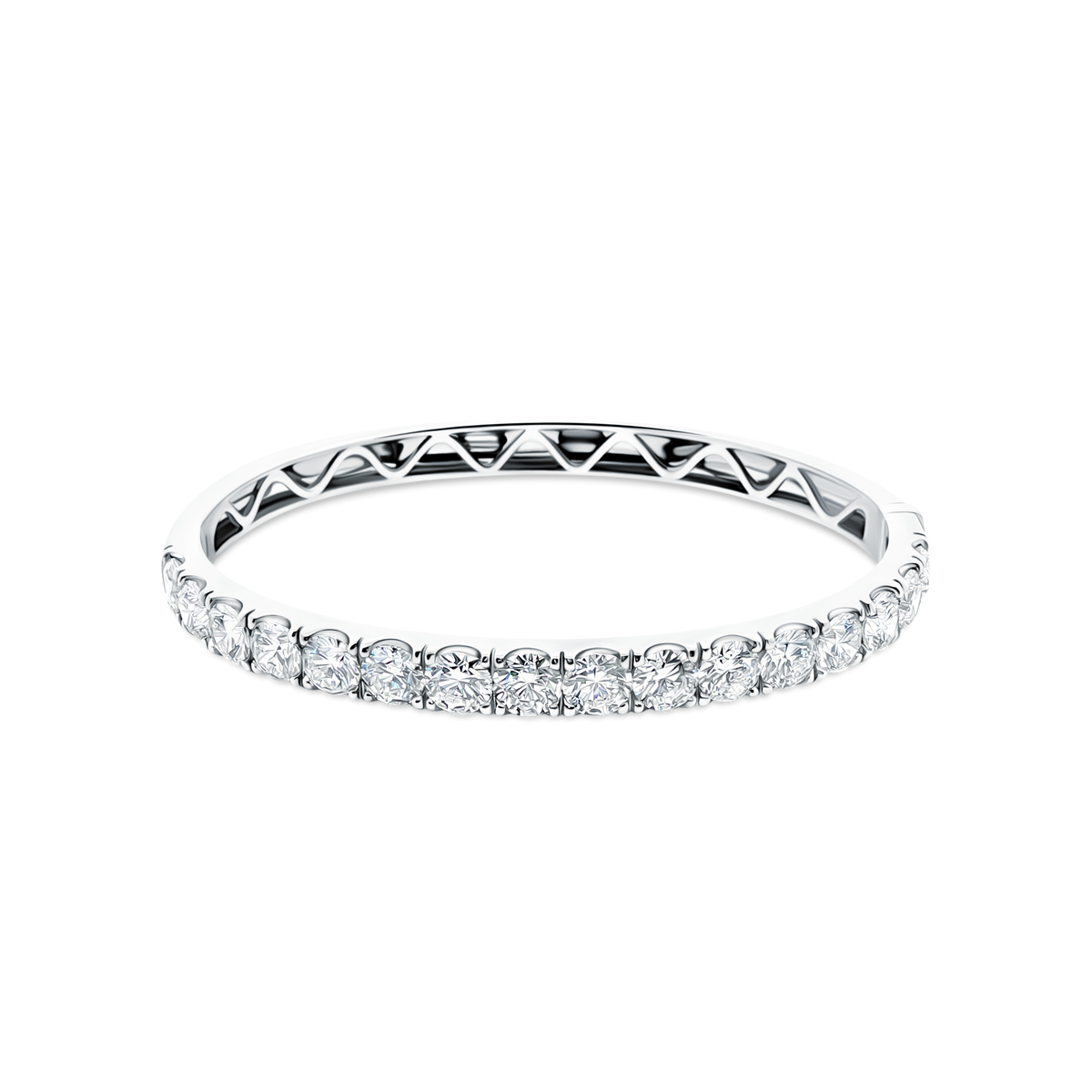 18k White Gold Diamond Bangle — photo 3 of 3