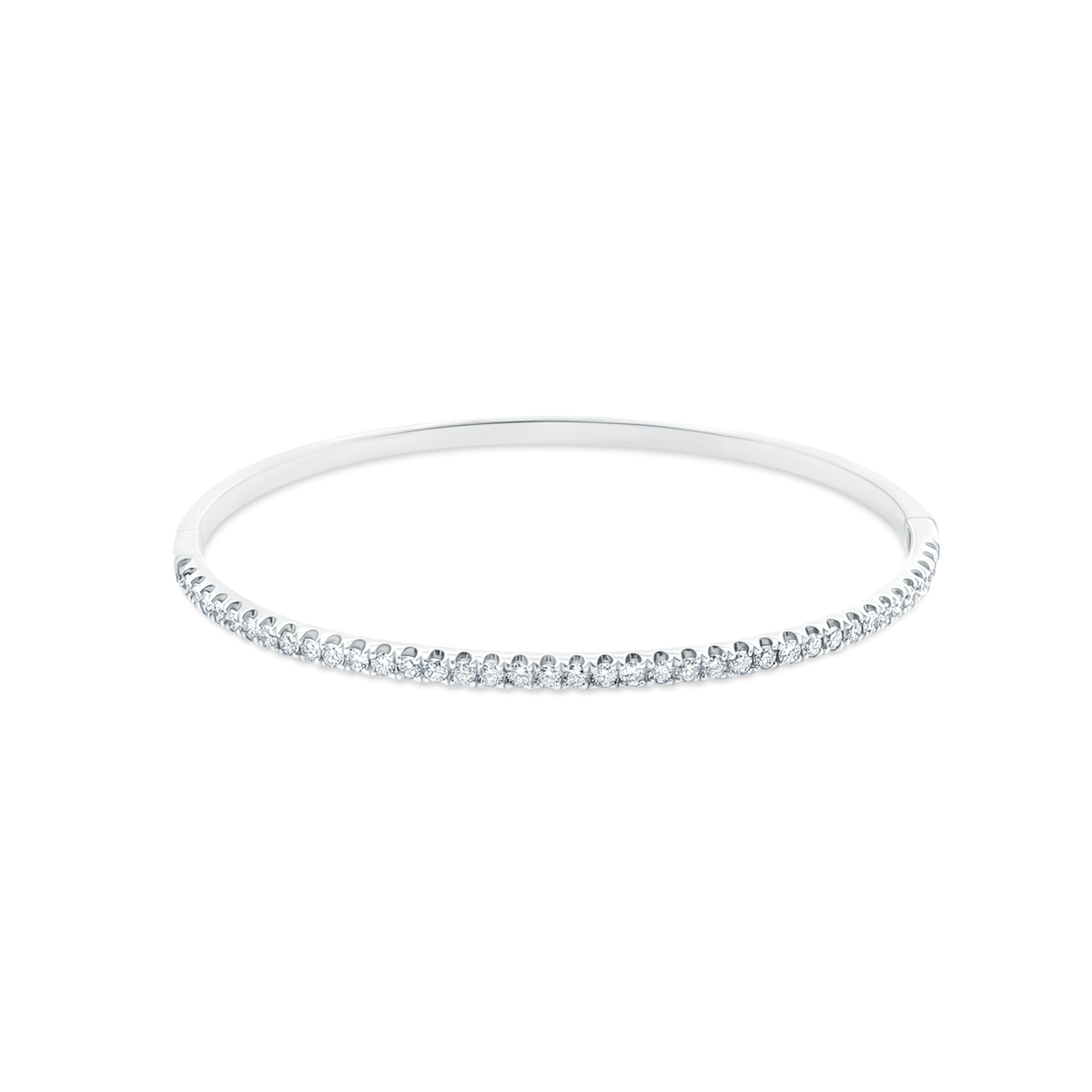 1.00ct 18k Gold Diamond Bangle — photo 3 of 4