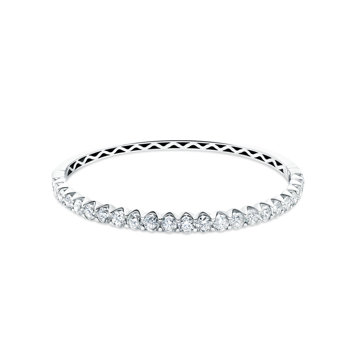 4.95ct 18k White Gold Diamond Bangle — photo 1 of 2