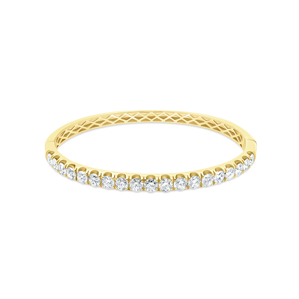 4.00ct 18k Yellow Gold Diamond Bangle — photo 1 of 2