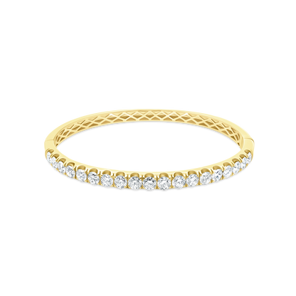 4.00ct 18k Yellow Gold Diamond Bangle — photo 1 of 2
