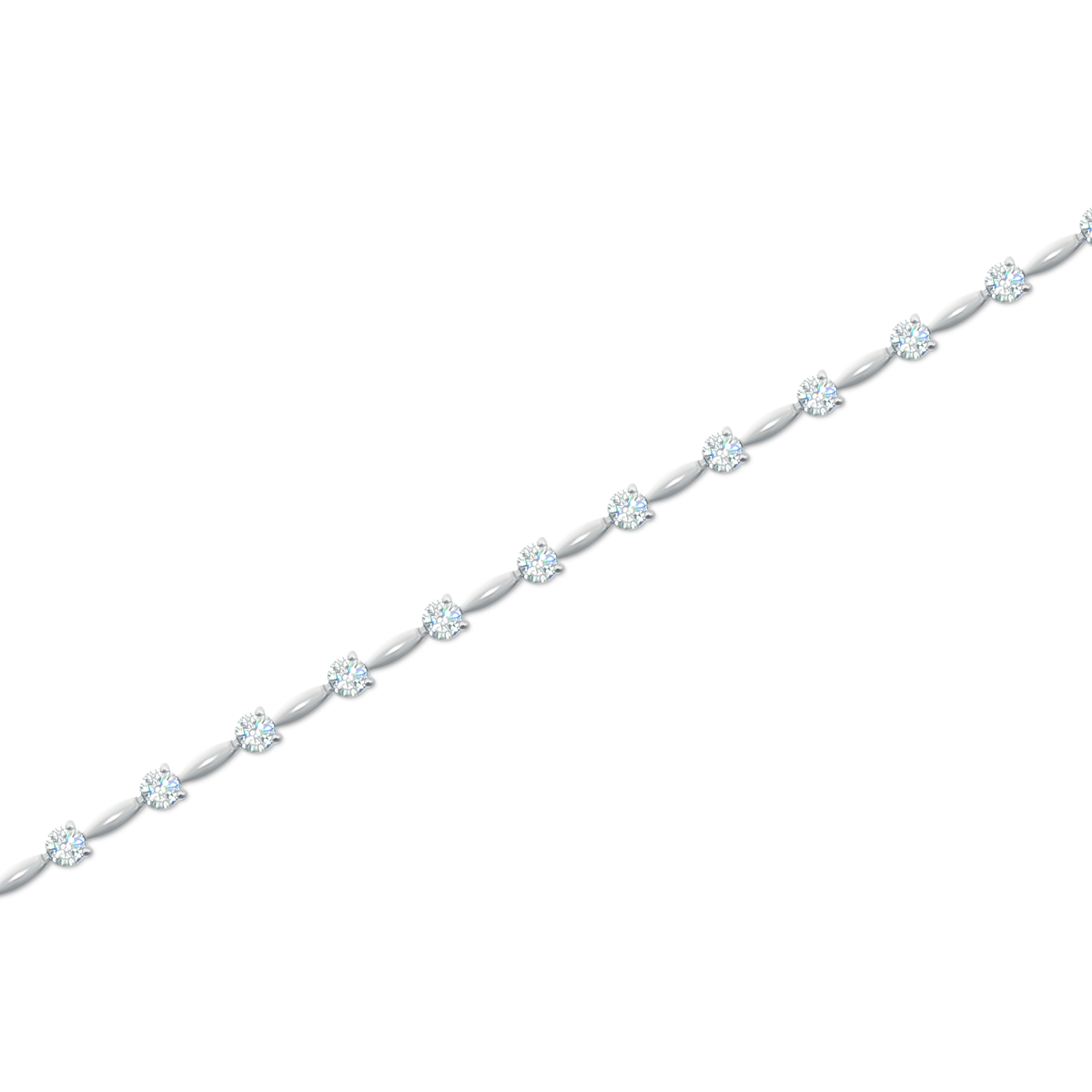 4.00ct 14k White Gold Diamond Bracelet — photo 1 of 2