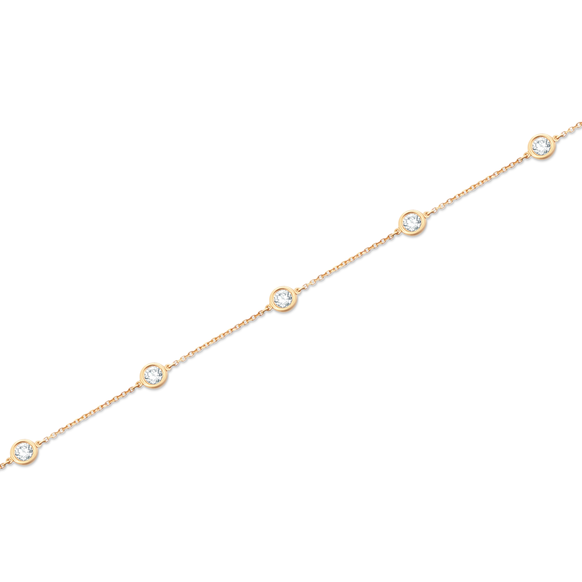 1.00ct 14k Yellow Gold Diamond By The Yard Bracelet — photo 1 of 3