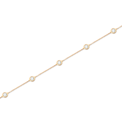 1.00ct 14k Yellow Gold Diamond By The Yard Bracelet — photo 1 of 3