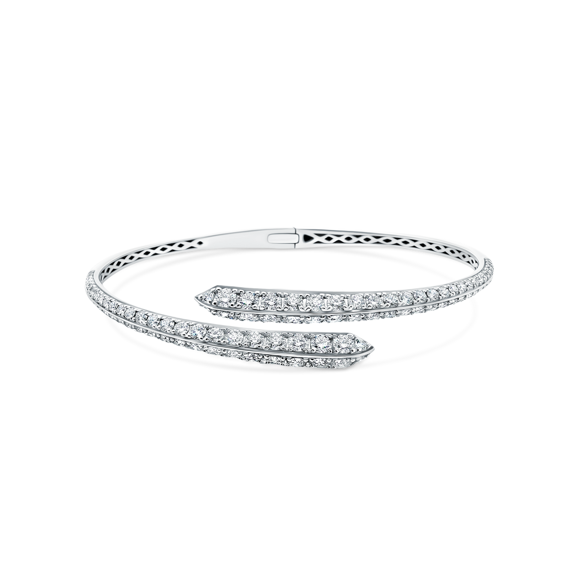 3.63ct 18k White Gold Diamond Cuff Bracelet — photo 1 of 2