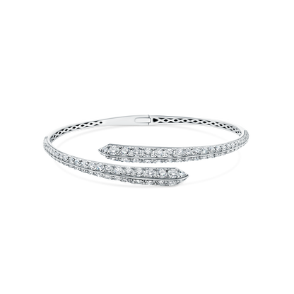 3.63ct 18k White Gold Diamond Cuff Bracelet — photo 1 of 2