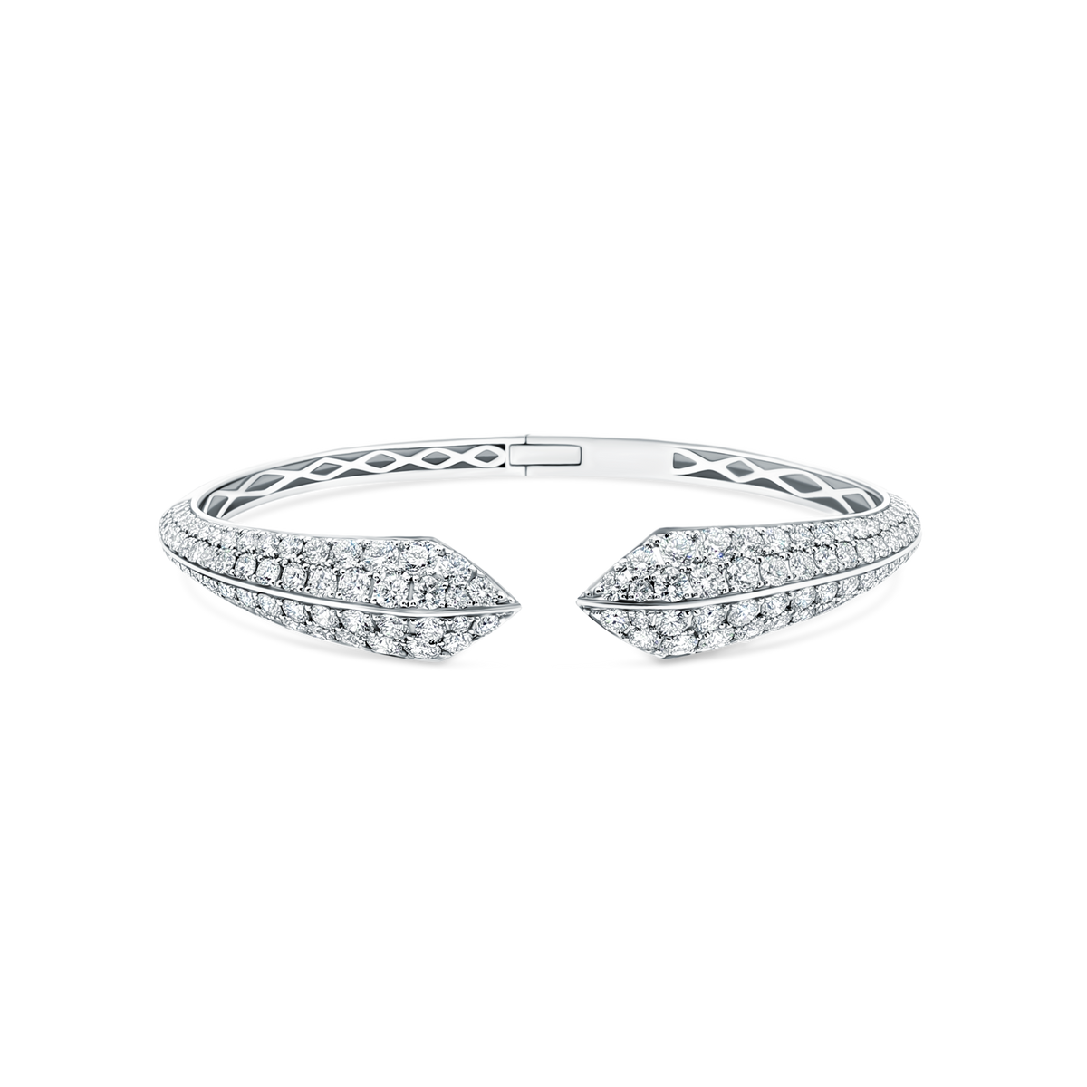 5.49ct 18k White Gold Diamond Cuff Bracelet — photo 1 of 2