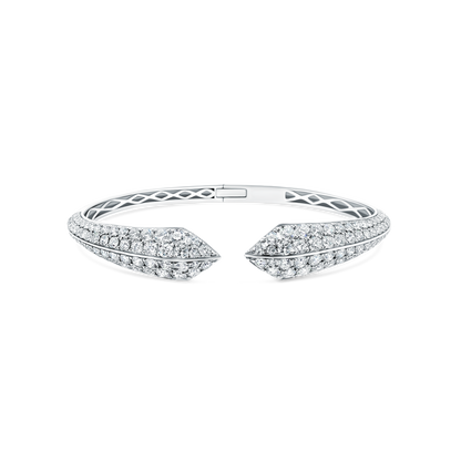 5.49ct 18k White Gold Diamond Cuff Bracelet — photo 1 of 2