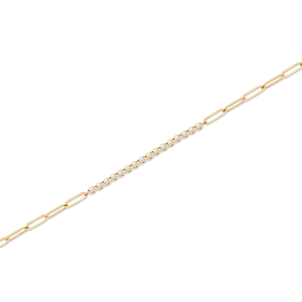 .50ct 14k Yellow Gold Diamond Link Bracelet — photo 1 of 1