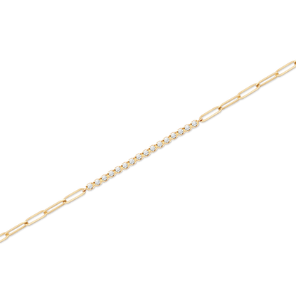 .50ct 14k Yellow Gold Diamond Link Bracelet — photo 1 of 1