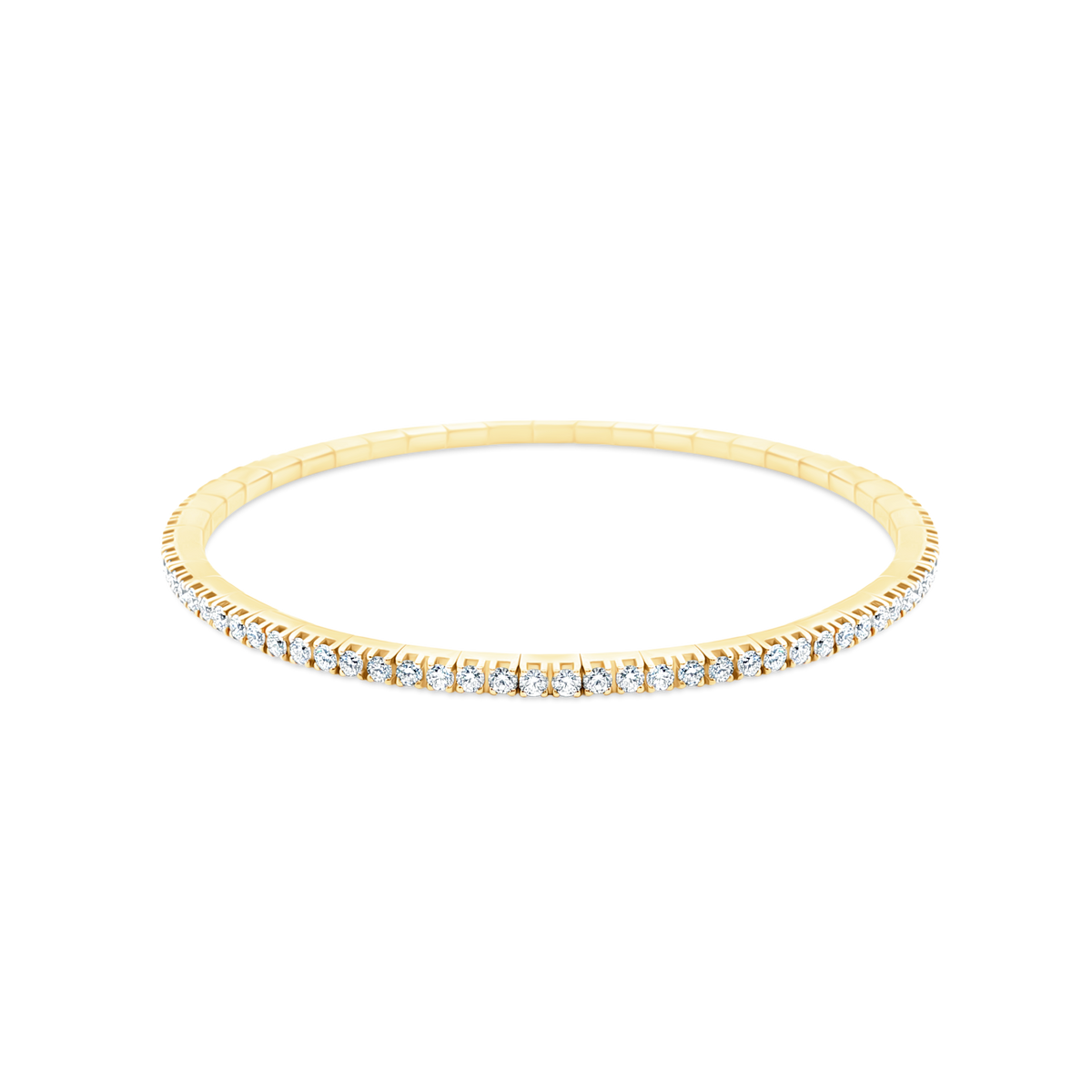 2.30ct 18k Yellow Gold Diamond Stretch Bracelet — photo 1 of 2