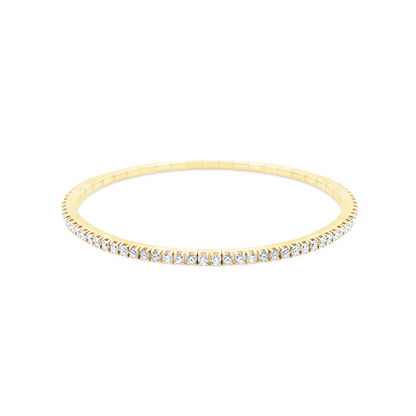 2.30ct 18k Yellow Gold Diamond Stretch Bracelet — photo 1 of 2