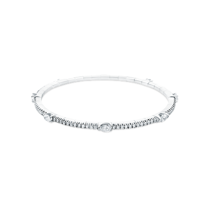 2.28ct 18k White Gold Diamond Stretch Bracelet — photo 1 of 1