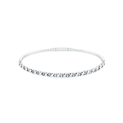 .50ct 14k White Gold Diamond Flex Bangle — photo 1 of 2