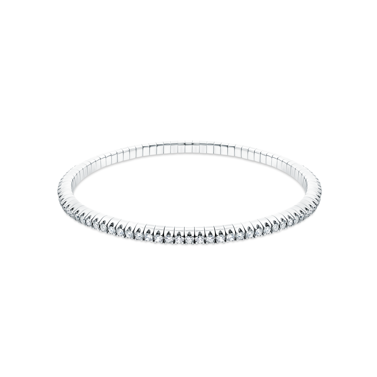 1.81ct 14k White Gold Diamond Stretch Bracelet — photo 1 of 2