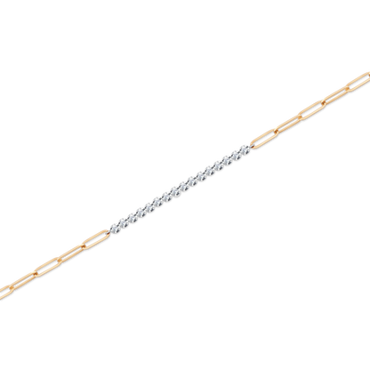 .51ct 14k Yellow and White Gold Diamond Link Bracelet — photo 1 of 2