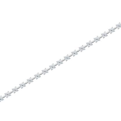 3.01ct 14k White Gold Diamond Cluster Bracelet — photo 1 of 2