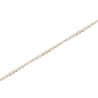 4.50ct 14k Yellow Gold Bezel Set Diamond Bracelet — photo 1 of 2