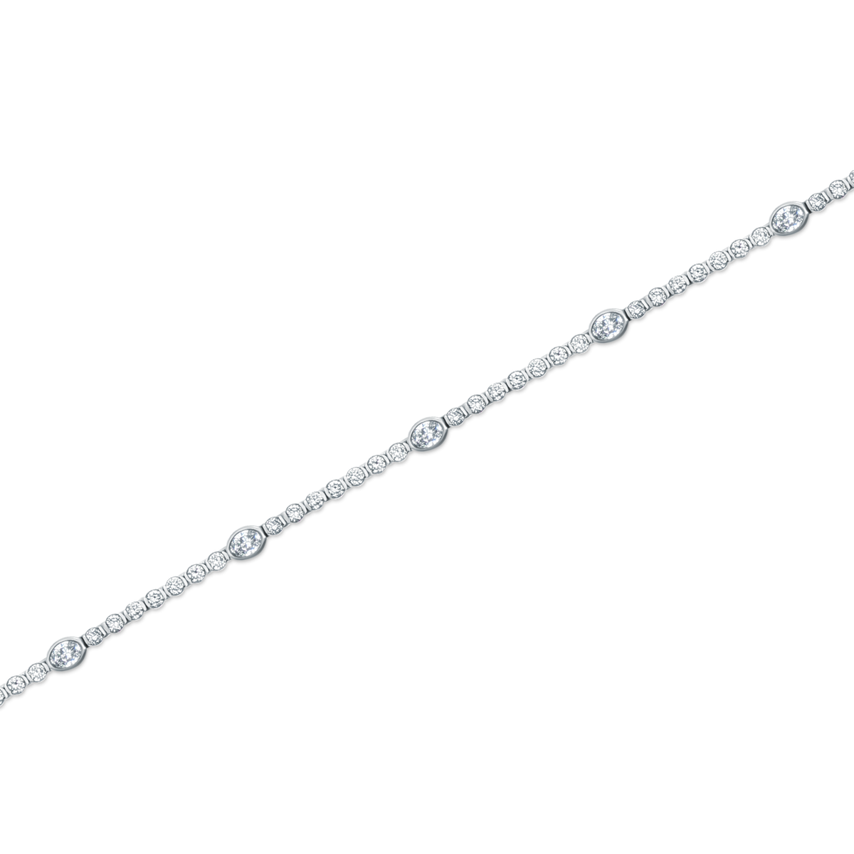 3.39ct 14k White Gold Diamond Bracelet — photo 1 of 2