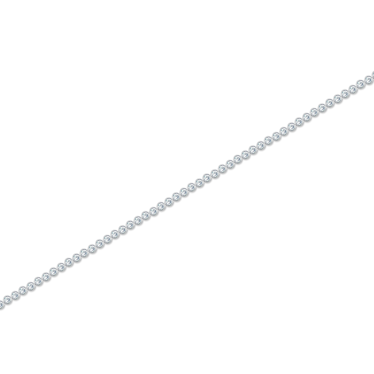 2.00ct 14k White Gold Bezel Set Diamond Bracelet — photo 1 of 2