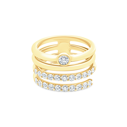 .99ct 18k Yellow Gold Diamond Ring - SKU 130-2044