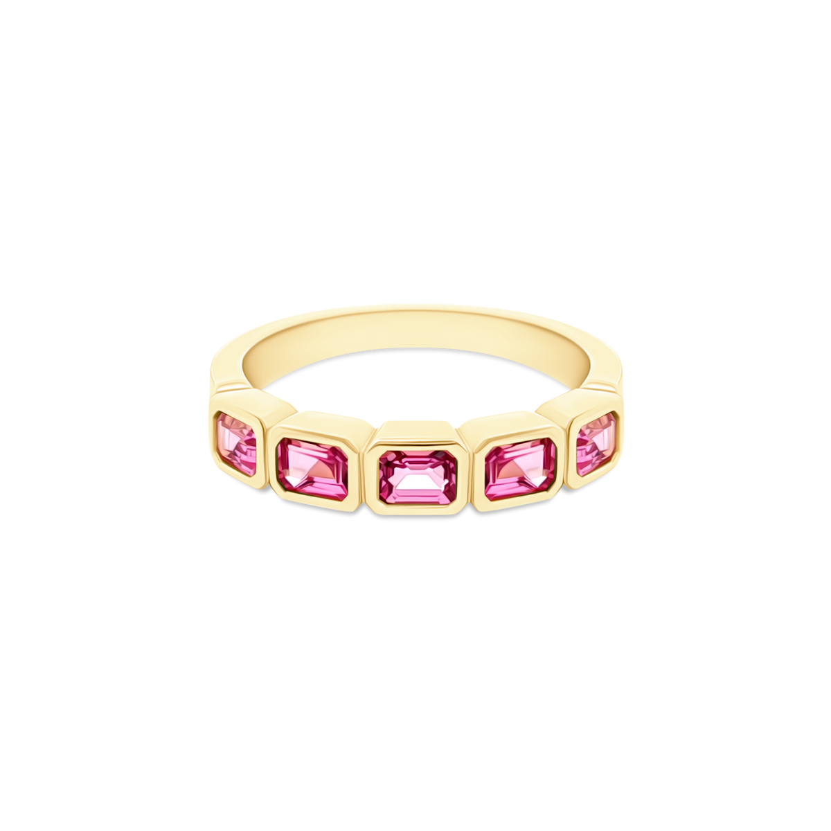 18k Yellow Gold Pear Shape Gemstone Band - SKU 200-1762