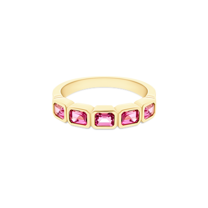 18k Yellow Gold Pear Shape Gemstone Band - SKU 200-1762