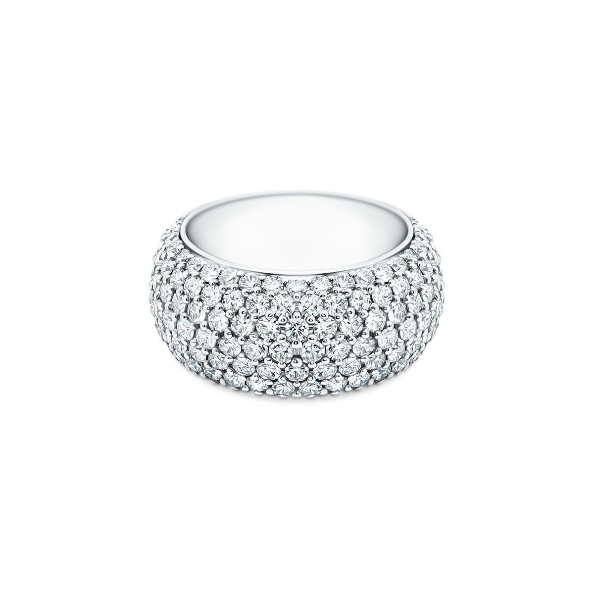 3.66ct 18k White Gold Diamond Pavé Band - SKU 110-8999