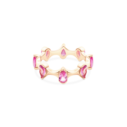 1.82ct 18k Rose Gold Pink Sapphire Band - SKU 200-1783
