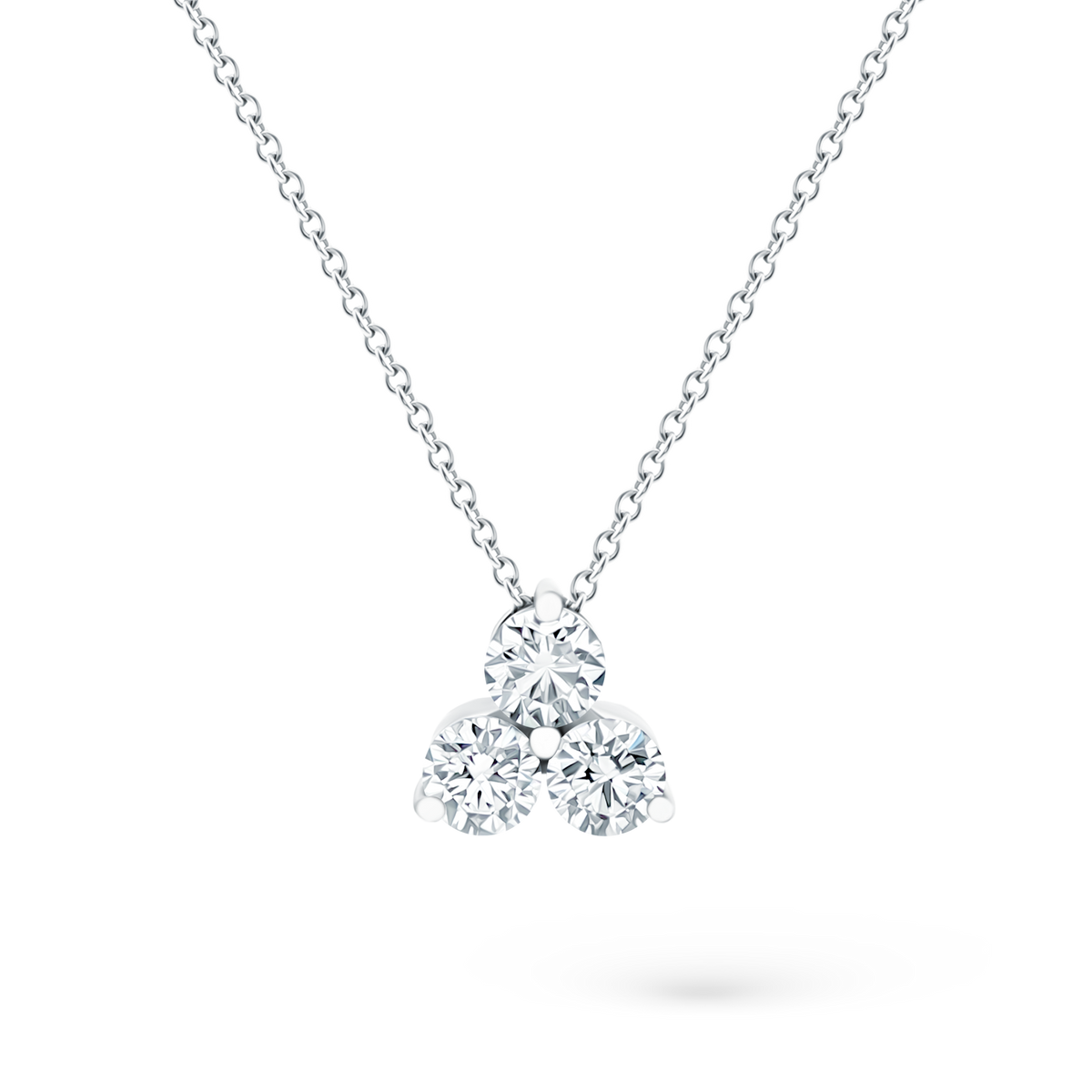 1.00ct 14k White Gold Diamond Cluster Pendant - SKU 160-5288