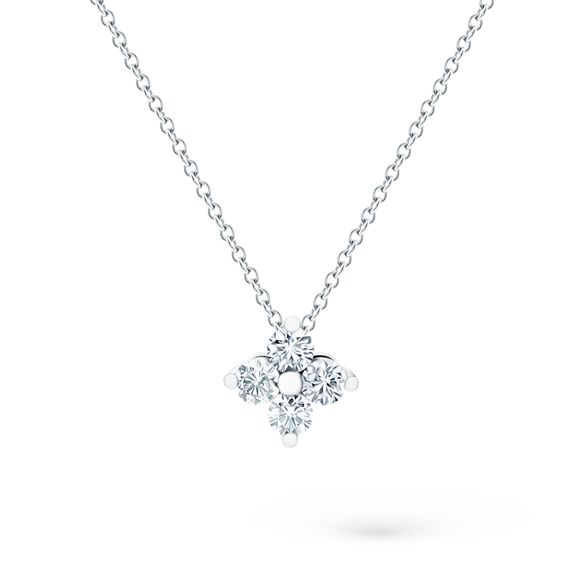 .50ct 14k White Gold Diamond Pendant - SKU 160-5287