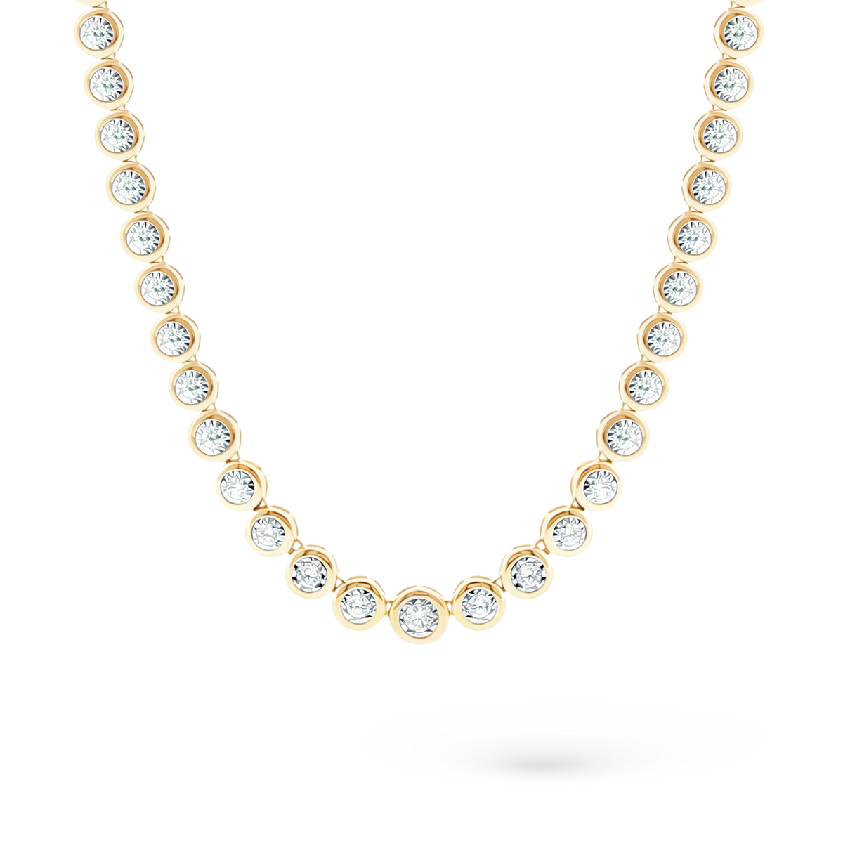 1.45ct 14k Yellow Gold Diamond Necklace - SKU 165-1816