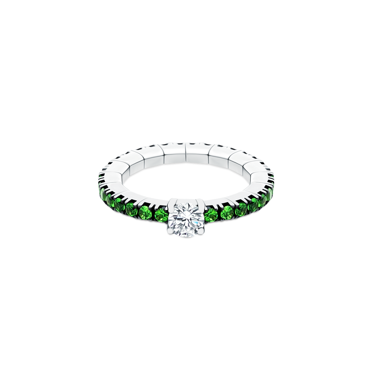 .31ct 18k Gold Diamond and Tsavorite Band - SKU 200-1773