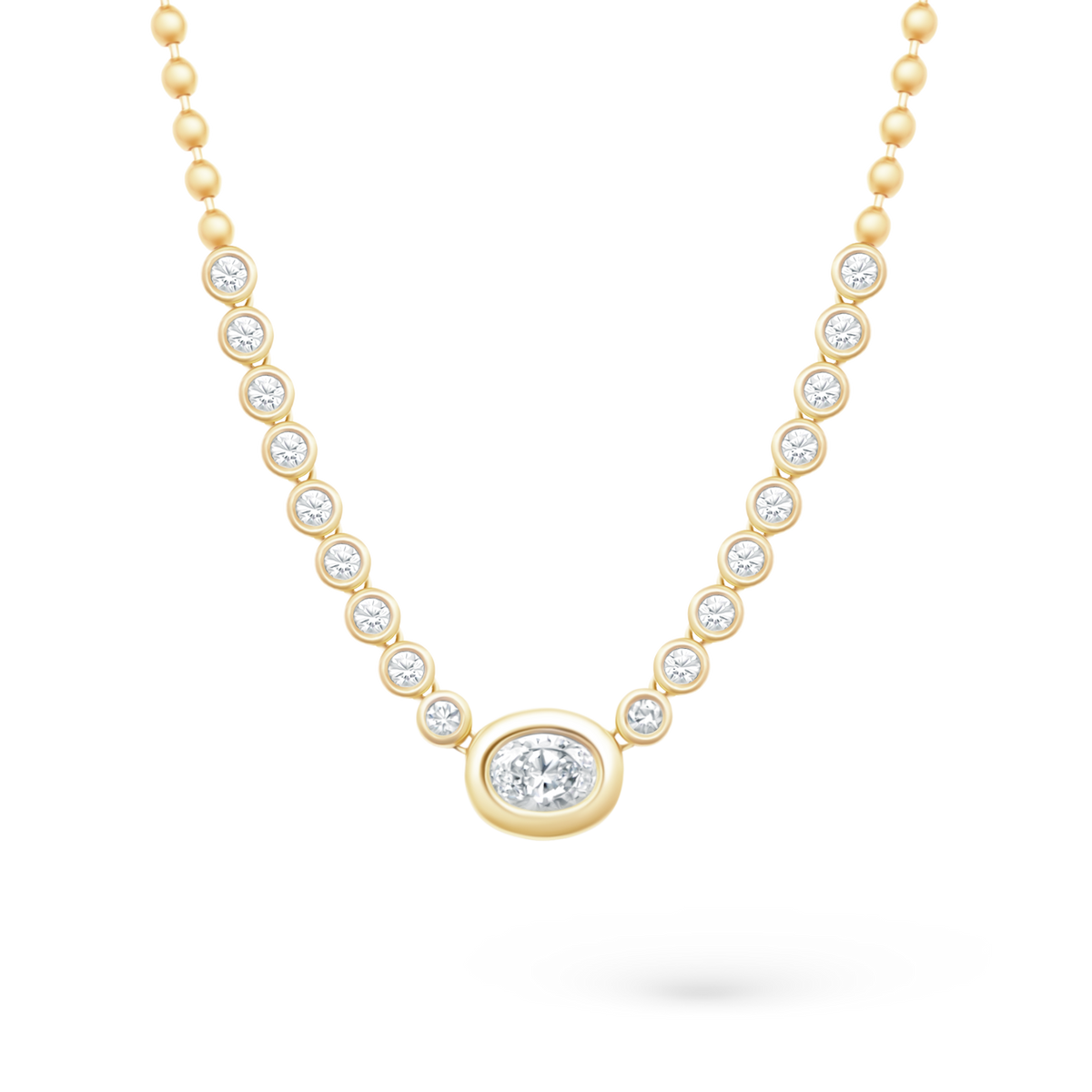 .72ct 18k Yellow Gold Diamond Necklace - SKU 165-1765