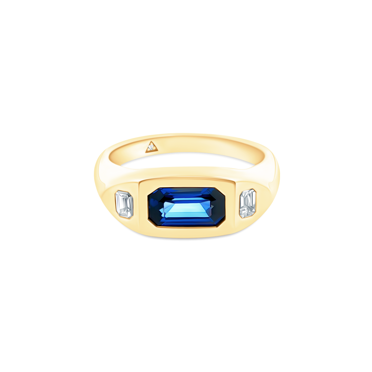 .28ct 18k Yellow Gold Diamond and Sapphire Ring - SKU 200-1785